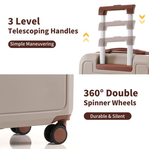 4 Piece Luggage Set With Compression Packing Cubes For Suitcase Expanable Spinner Wheels Lightweight Suitcase With TSA Lock 16 IN 20IN 24IN 28IN