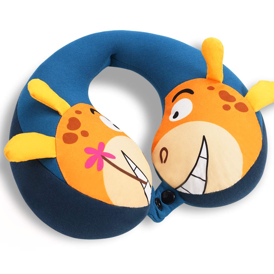 COOLBEBE Kids Travel Neck Pillow for Airplane, Toddler Neck Pillow for Traving, Comfortably Double Support for Car & Airplane, Traveling Gifts for Toddler & Children(Giraffe)