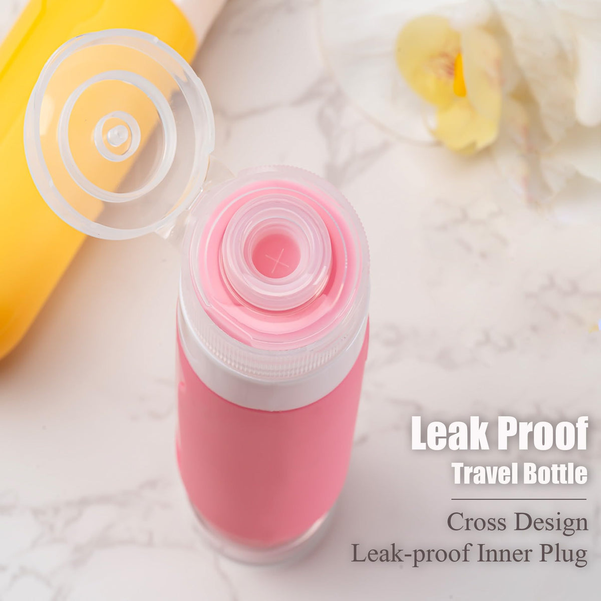 16-Piece Travel Toiletries Set with 3 oz. Bottles (Spring Colors)