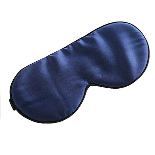 Satin Sleep Mask with Adjustable Strap (Blue)