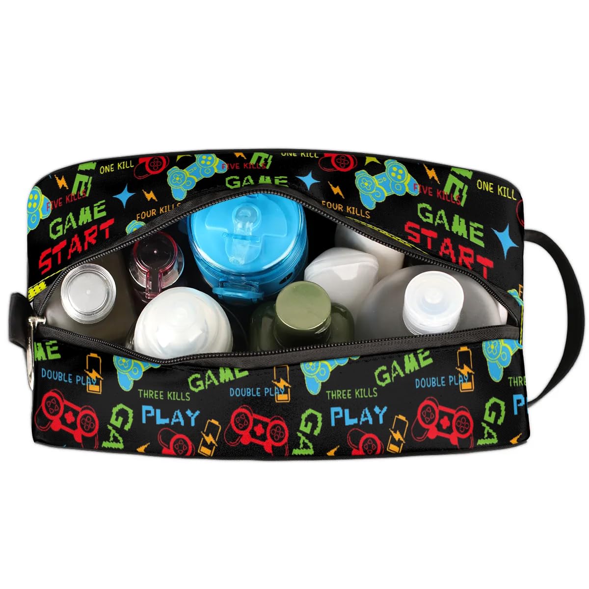 ADTASU Kids Travel Toiletry Bag Boys Toiletry Pouch Waterproof Small Dopp Kit for Kids Hanging Wash Bag Cosmetic Bag Toiletry Bag for Travel Essential