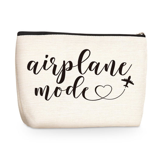 Funny Airplane Travel Gifts for Women Makeup Bag Travel Essentials Cosmetic Bag Travel Toiletry Bag Flight Vacation Gifts for Travel Lovers Sister Travelers Girls Trip Birthday Mothers Day Anniversary