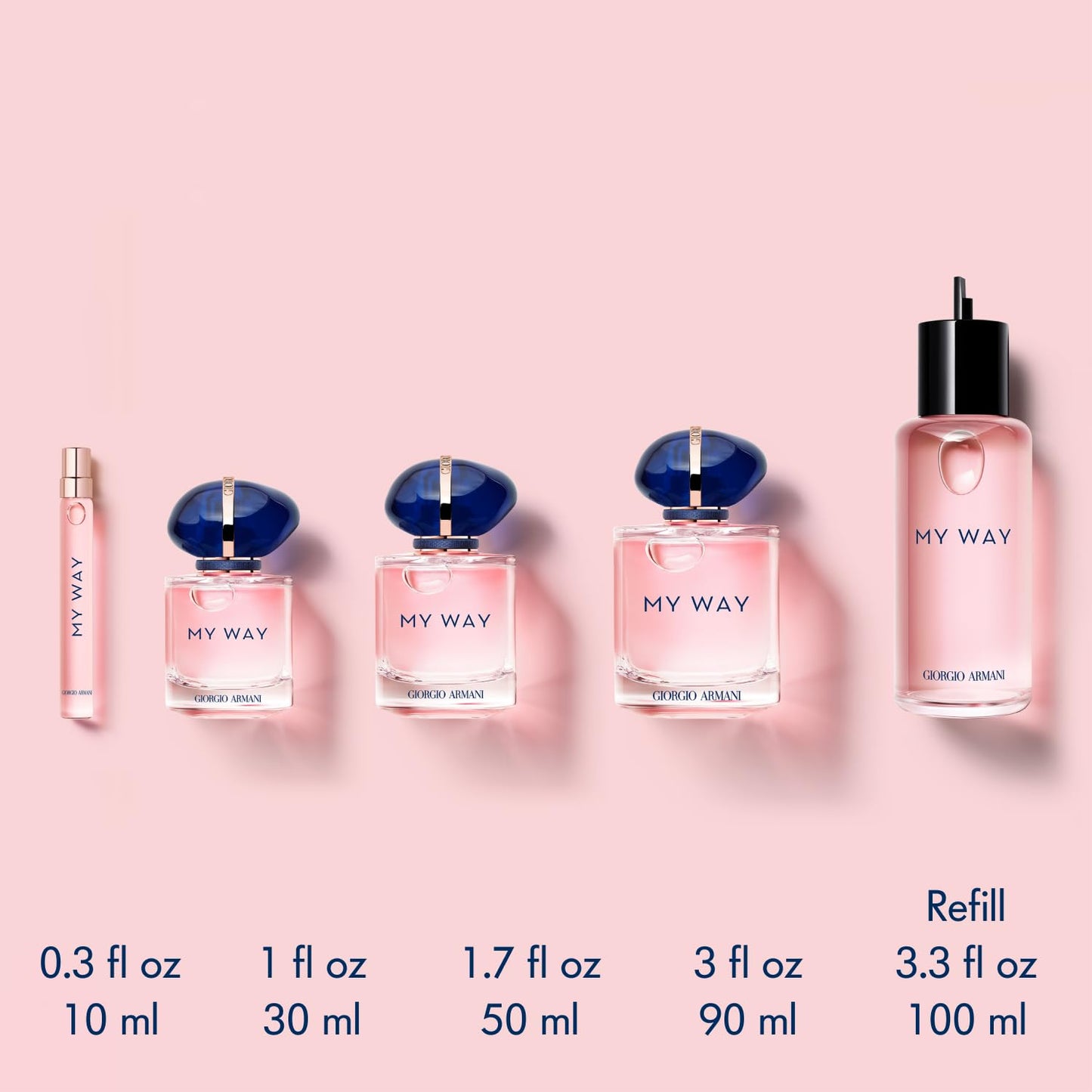 Armani Beauty - My Way - Eau de Parfum - Women's Perfume - Floral Woody Fragrance - Bergamot, Orange Blossom, Tuberose, Jasmine, Cedarwood, Vanilla and White Musk Notes - 0.3 Fl Oz