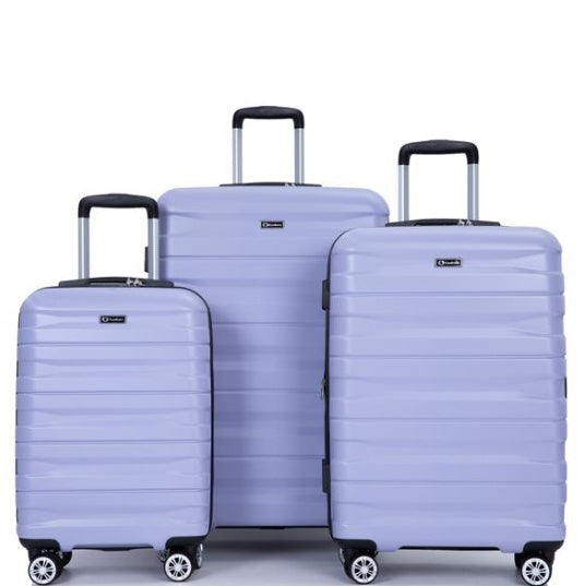 3-Piece Expandable Luggage Set (Light Purple)