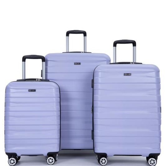 3-Piece Expandable Luggage Set (Light Purple)