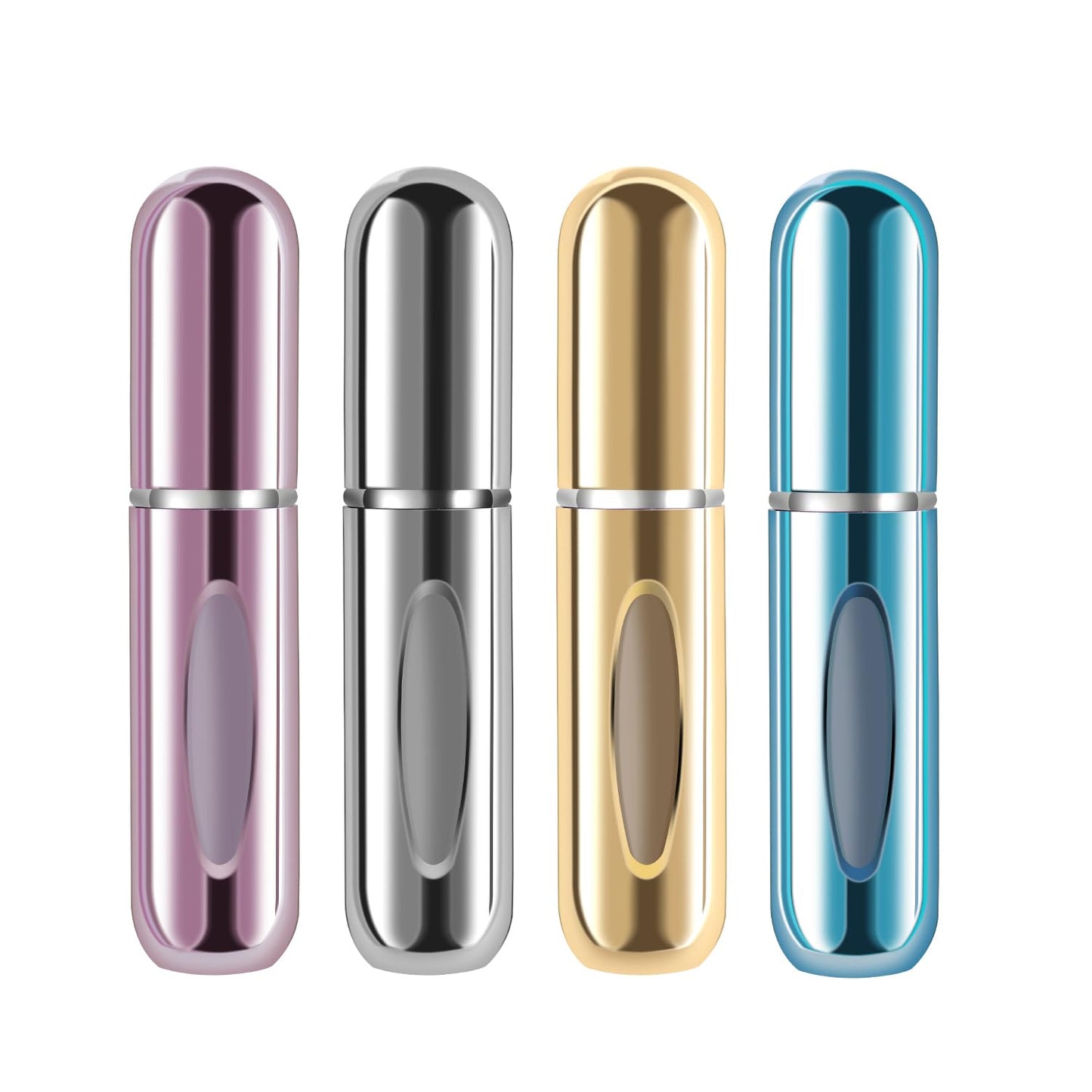 Yamadura Portable Mini Refillable Perfume, 5ml Atomizer Perfume Bottle, Refillable Perfume Atomizer Perfume Spray, Scent Pump Case for Traveling and Outgoing (4 Pack)