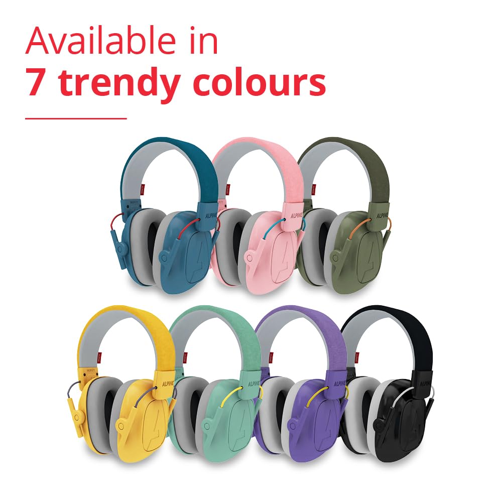 Alpine Muffy Kids - Noise Cancelling Headphones for Kids - CE & ANSI Certified - 25dB - Sensory & Concentration Aid - Purple