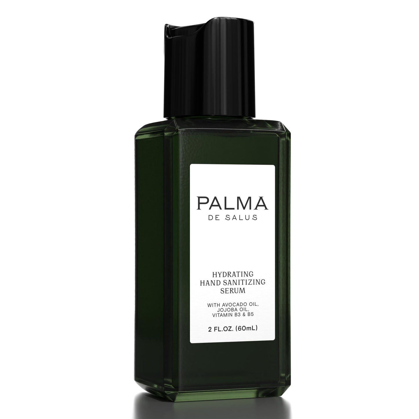 Palma de Salus 2-in-1 travel-size moisturizing hand sanitizer & hand lotion | avocado oil, jojoba oil, hyaluronic acid, centella asiatica, castor oil | neroli scent | 70% alcohol | (2oz)