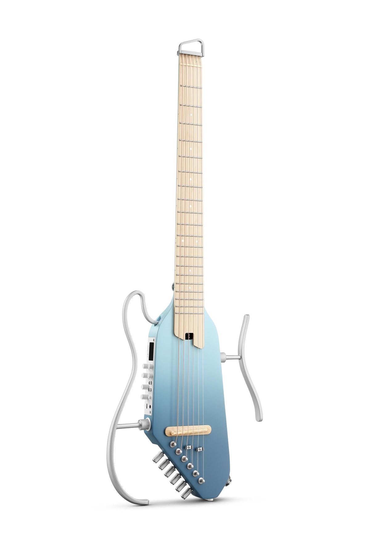 Donner HUSH I PRO Acoustic Electric Travel Guitar (Hawaiian Blue)