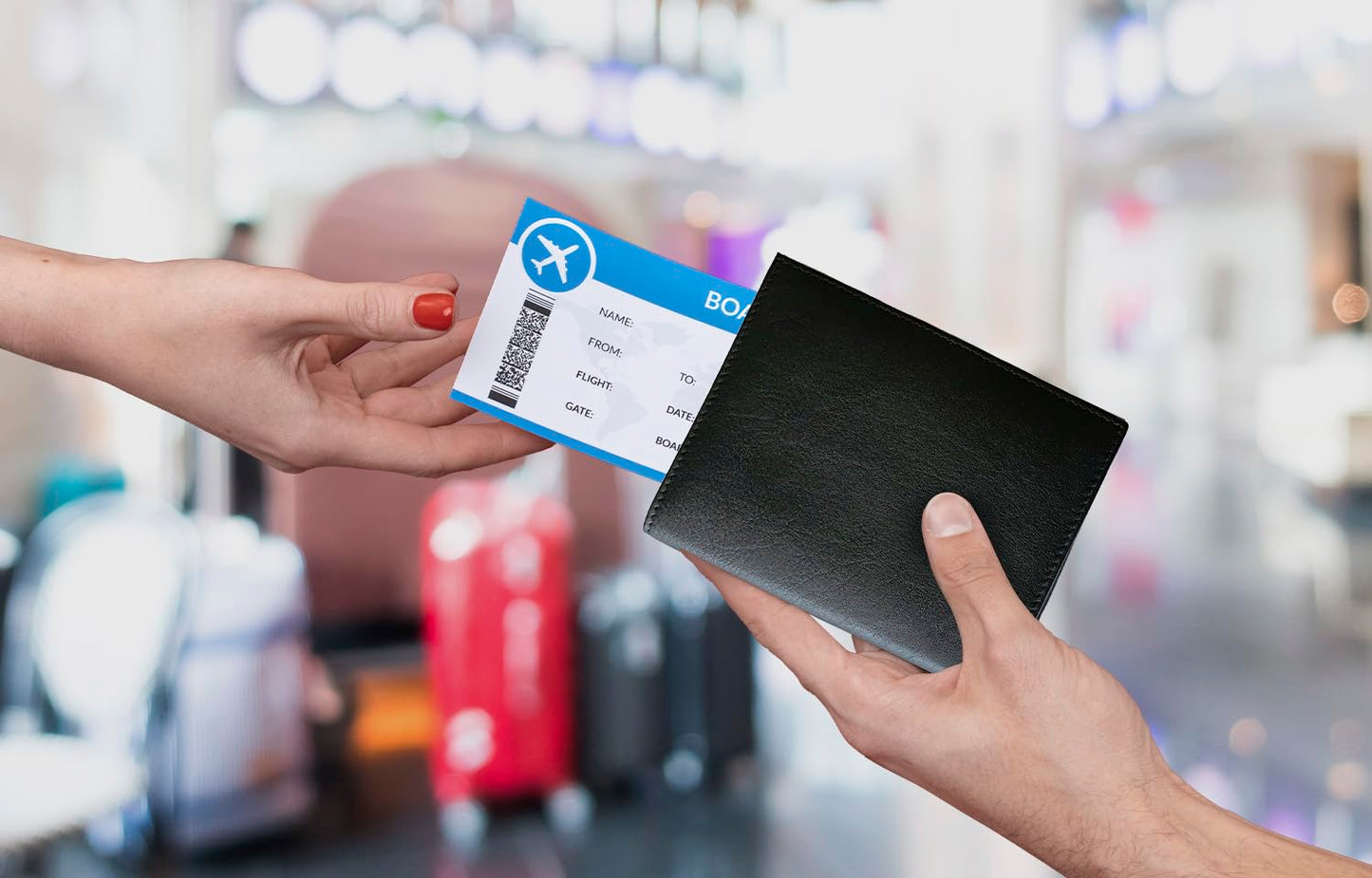 Leather RFID-Shielding Passport Holder and Wallet (Black)