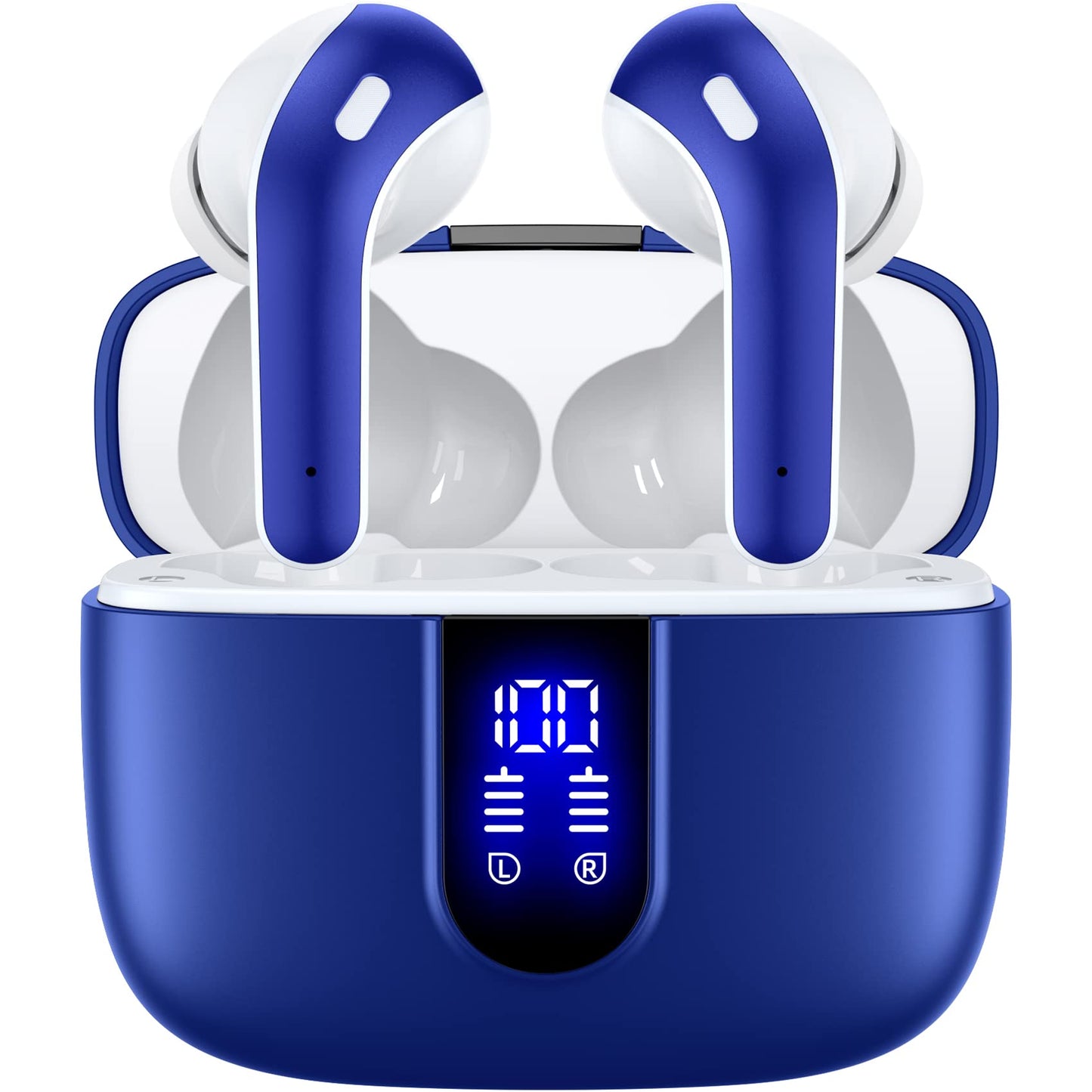 TAGRY True Wireless Bluetooth IPX5 Waterproof Earbuds with 60 Hours of Playback and Mic (Ocean Blue)