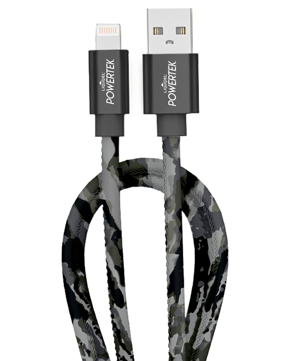 LIQUIPEL Powertek iPad & iPhone Lightning Charger Cable, Fast Charging 6ft MFI, Tie Dye Black (Black)