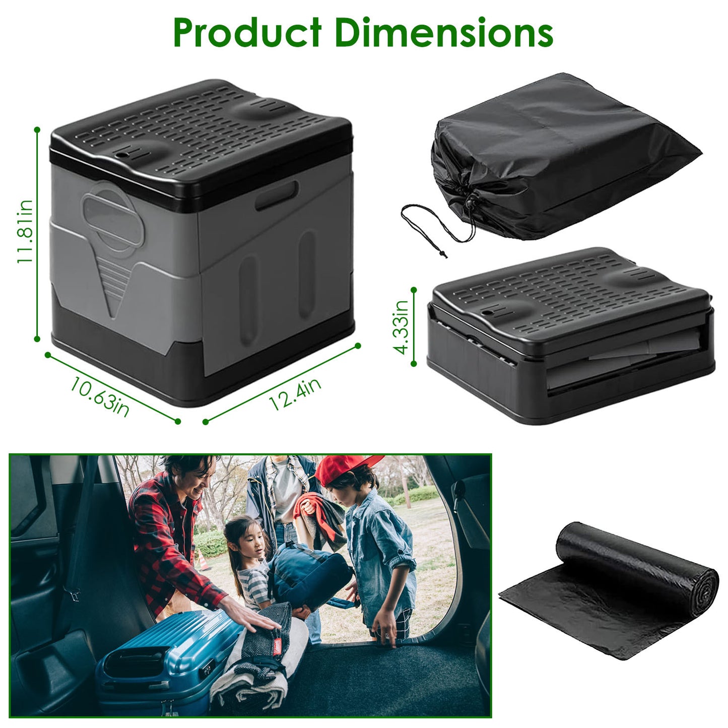 Portable Toilet With Handbag, Collapsible Emergency Toilet With Lid - Not Shipped On Weekends