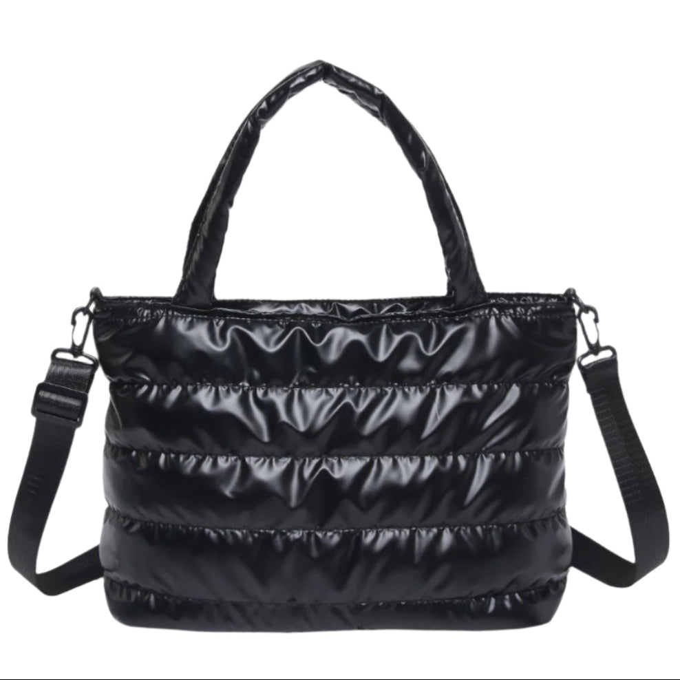 Shiny Midsize Puffer Bag