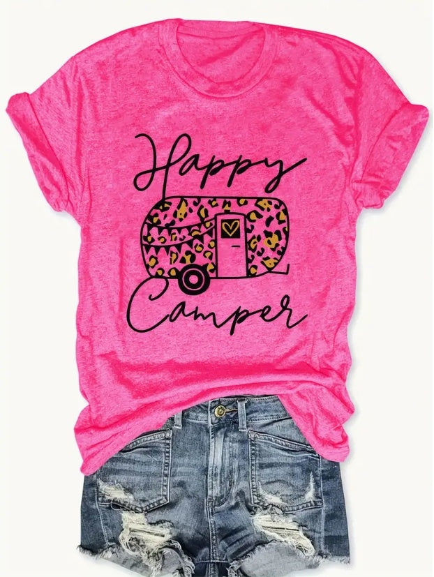 Car - Printed Round Neck Vest - Casual And Loose - Daily Wear - Women's Clothing