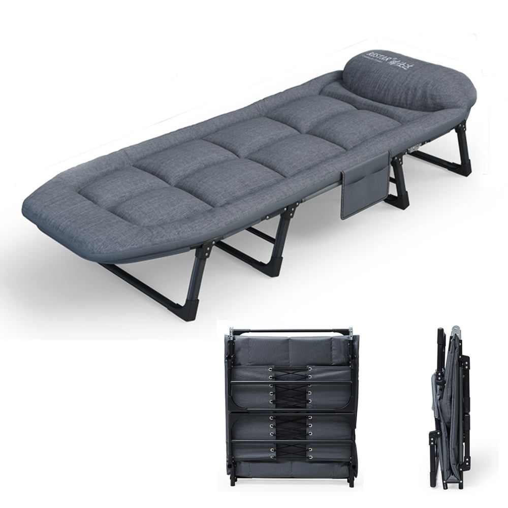 ATORPOK All In One Camping Cot For Adults Heavy Duty 450 Lbs Capacity, Portable Folding Bed With Built In Cushion Pillow, Lightweight Compact Design Includes Carry Bag For Indoor Outdoor Use