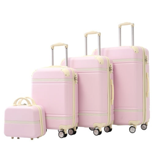 4-Piece Lightweight Hardshell Spinner Luggage Set in 7 Colors  with Cosmetic Case