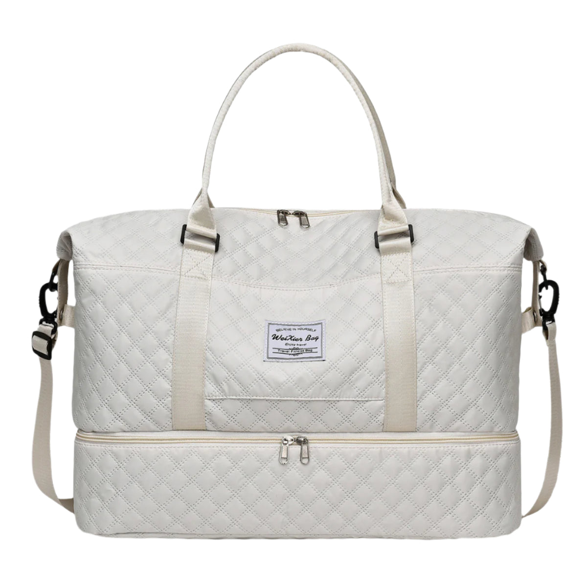 Diamond Grid Oxford Cloth Oversize Travel Bag (Shown in Jam)