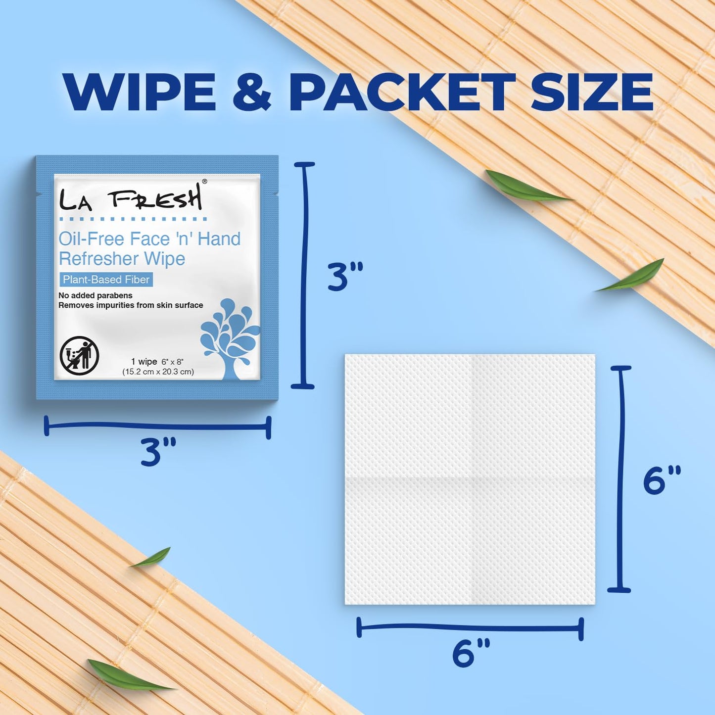 La Fresh Oil-Free Face ‘N’ Hand Refresher Wipes, Made With Natural Japanese Yuzu Scent, Pack of 50 Individually Wrapped Cleansing Wipes, Travel Essentials