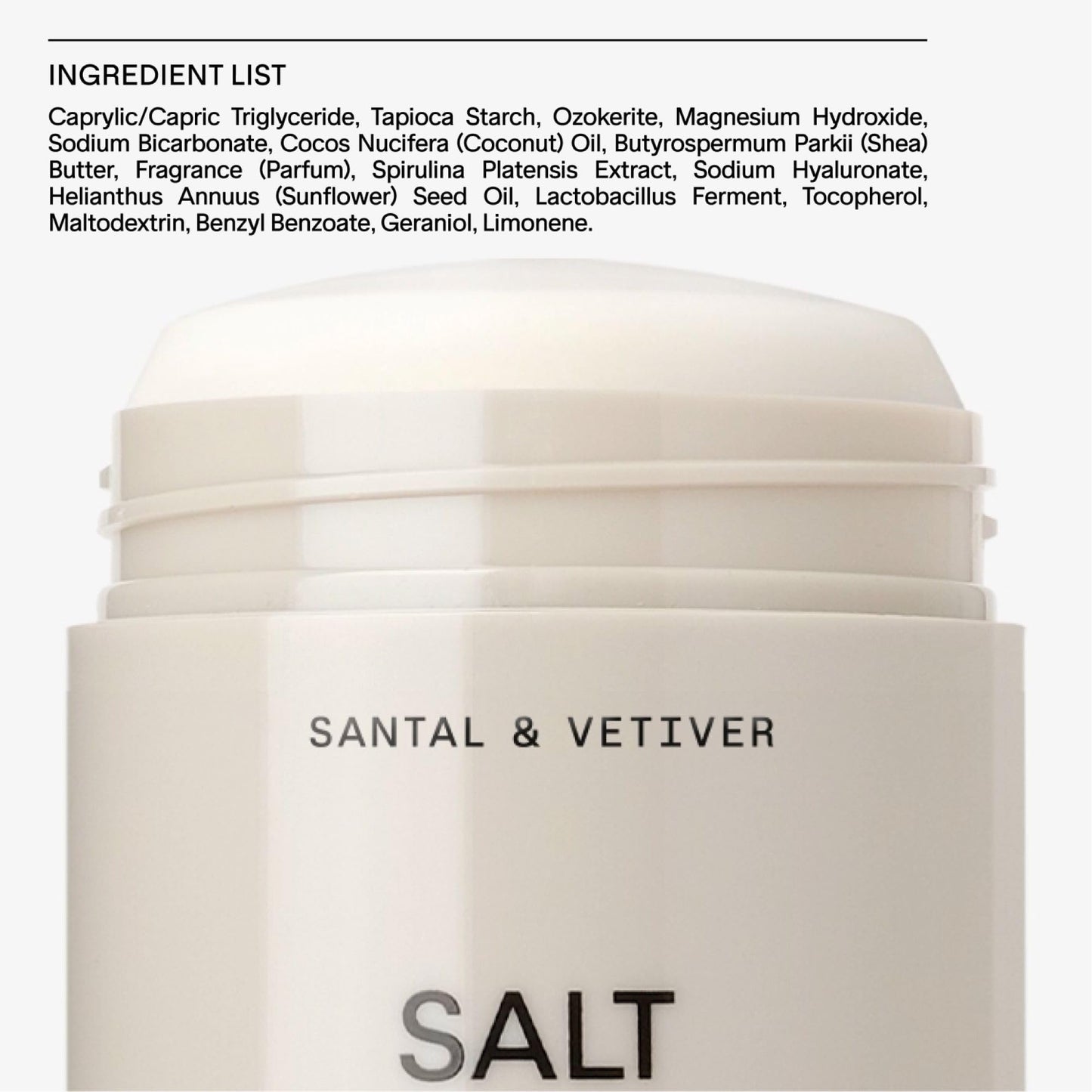 SALT & STONE Natural Deodorant - Santal | Extra Strength Natural Deodorant for Women & Men | Aluminum Free with Probiotics, Seaweed Extracts & Shea Butter (2.6 oz)