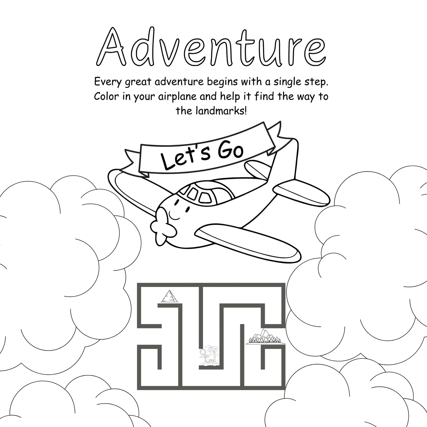 Travel Coloring & Activity Book for Kids: 100 Pages of Adventure: Fun for Ages 2-6. Perfect for Road Trips, Airplane Activities, & Beyond!