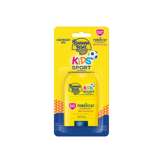 Banana Boat Kids Sport Sunscreen Stick SPF 50, 0.5oz | Travel Size Sunscreen, Kids Sunscreen, Kids Sunblock, Oxybenzone Free Sunscreen for Kids, Travel Sunscreen, Mini Sunscreen SPF 50, 0.5oz