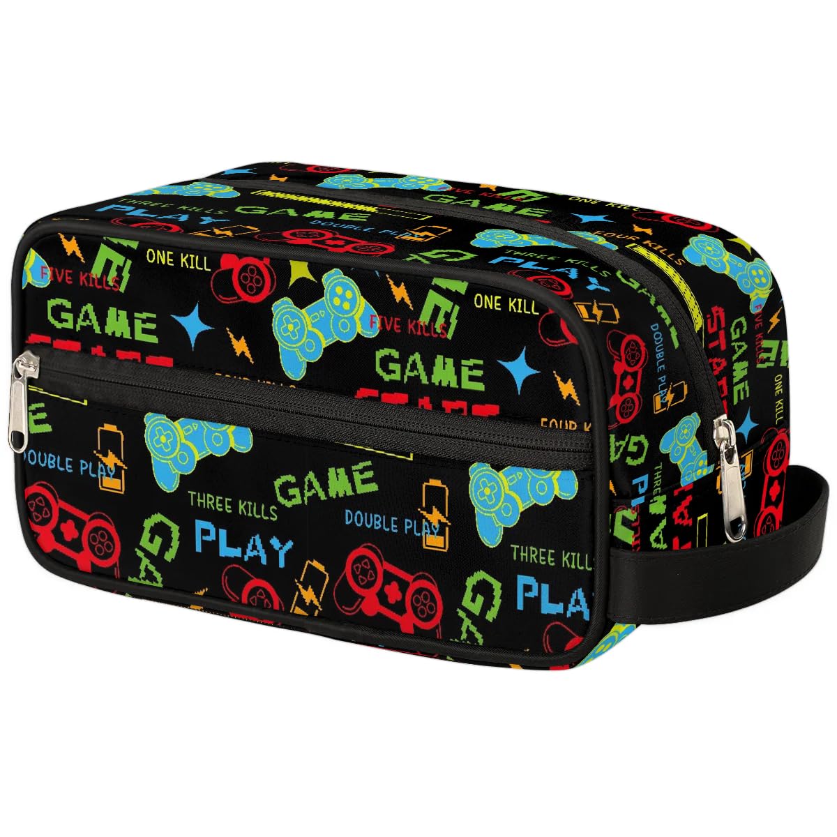 ADTASU Kids Travel Toiletry Bag Boys Toiletry Pouch Waterproof Small Dopp Kit for Kids Hanging Wash Bag Cosmetic Bag Toiletry Bag for Travel Essential