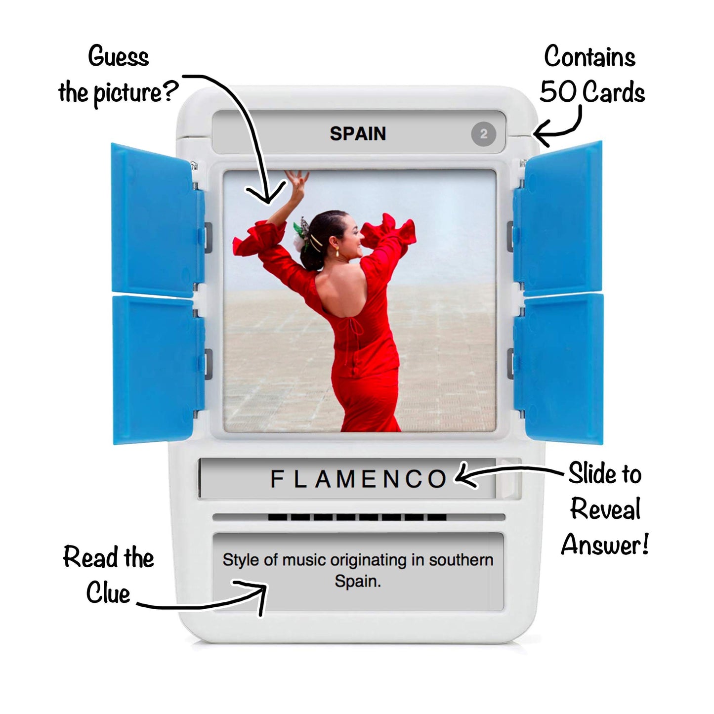 100 PICS Spain Game | Kids Games | Card Games & Fun Travel Games | Learning Resources | Card Games for Adults and Kids | Family Games | Flash Cards | Kids Travel | Ages 6+