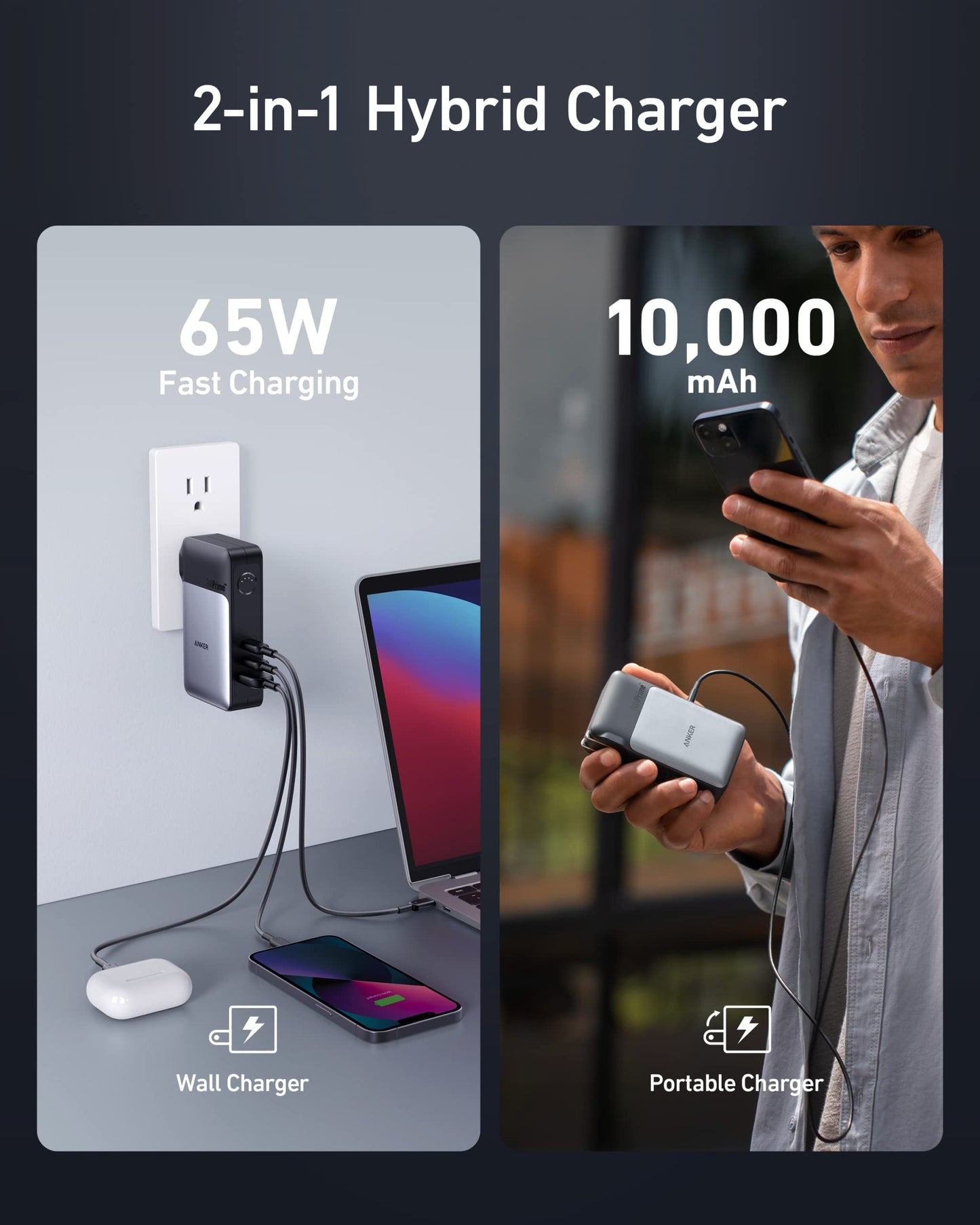 Ultimate 2-in-1 Power Bank and Charger by Award-Winning Electronics Designer Anker
