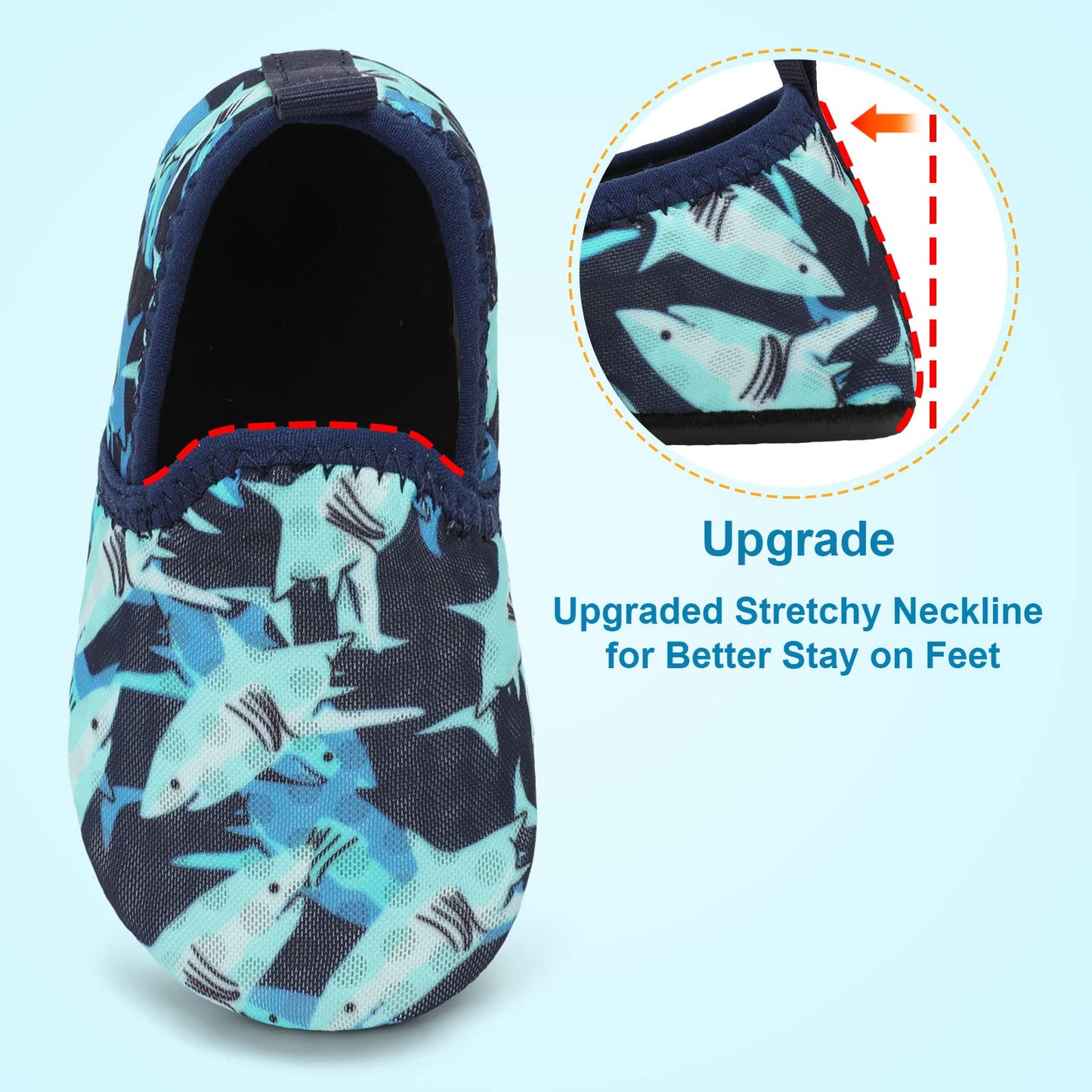 Baby Water Shoes Boy Slip on House Walking Slippers Infant Girl Water Beach Swim Pool Shoes Toddler Summer Aqua Grip Socks Size 4.5-5.5