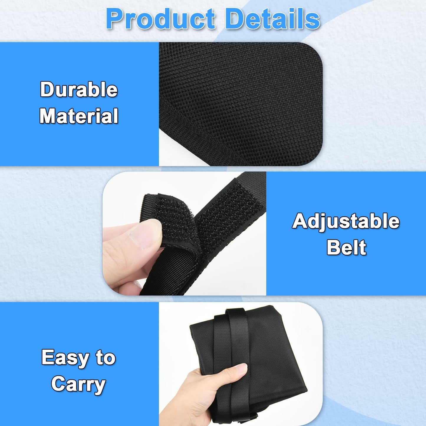 Airplane Seat Back Organizer with Hygienic Tray Table Cover (Black)