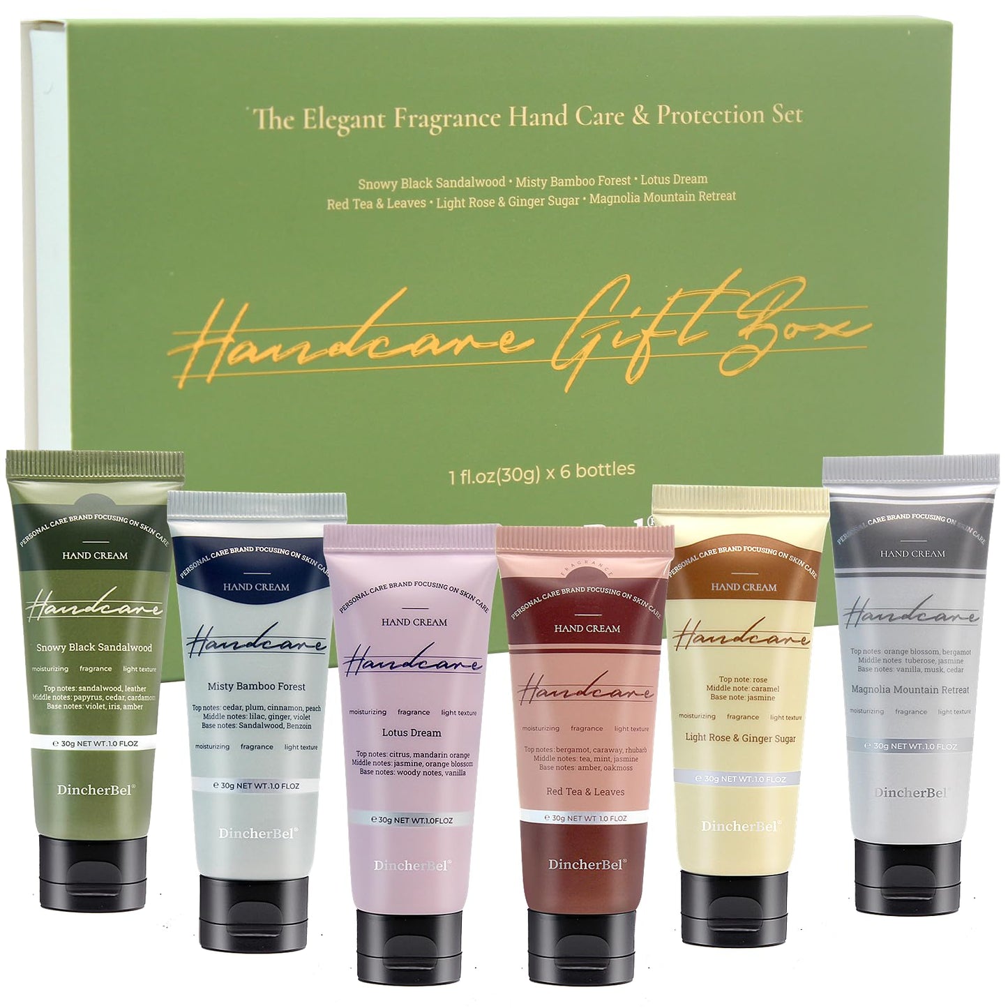 Hand Cream Gift Set - Travel Size Scented Hand Lotion Set for Dry Skin, Ideal Holiday Gift for Women/Men/Birthday, 6 x 1.0 oz/30 ml