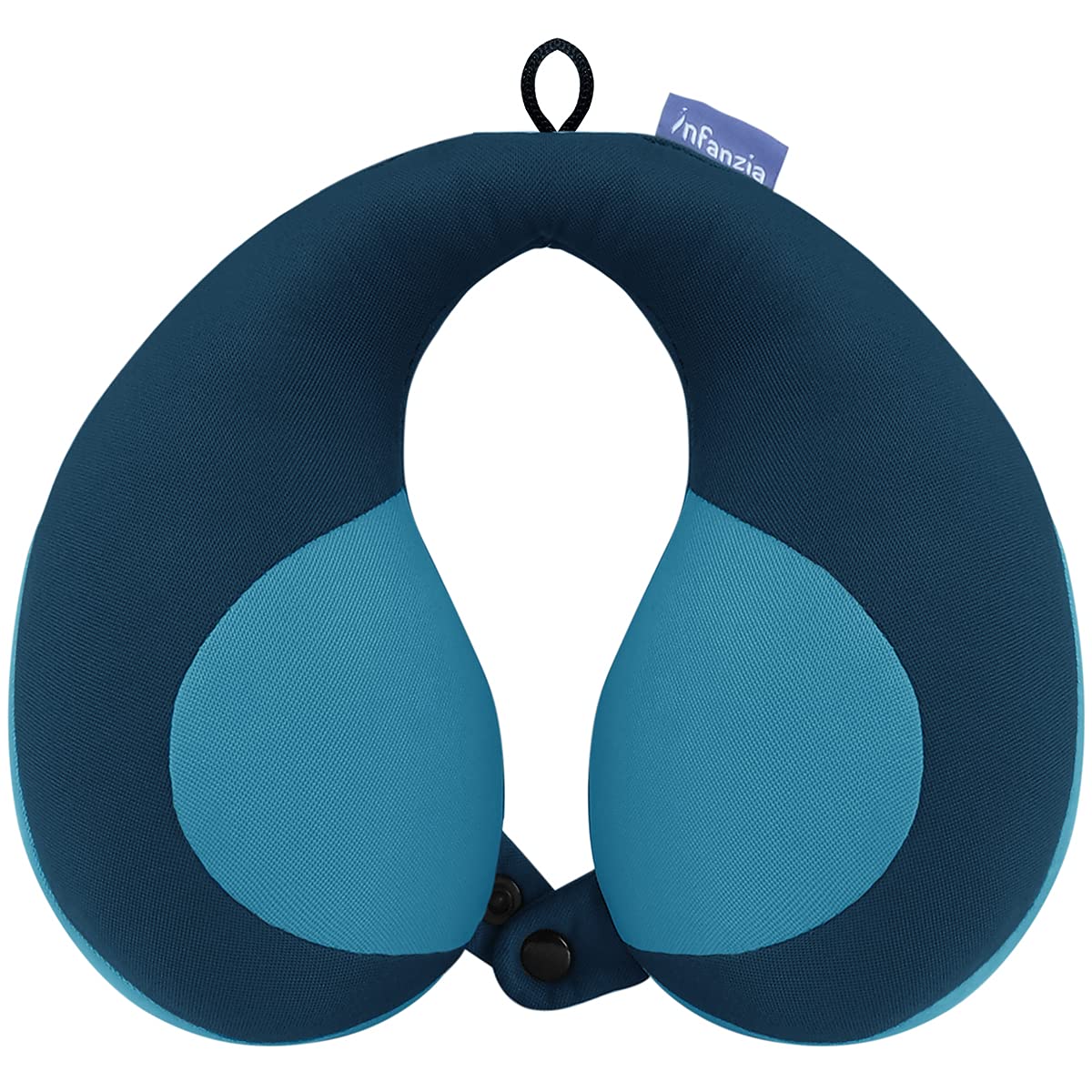 INFANZIA Chin Supporting Travel Neck Pillow, Comfortably Supports and Helps Support Head and Neck - Gifts for Toddler/Child/Kids, Blue