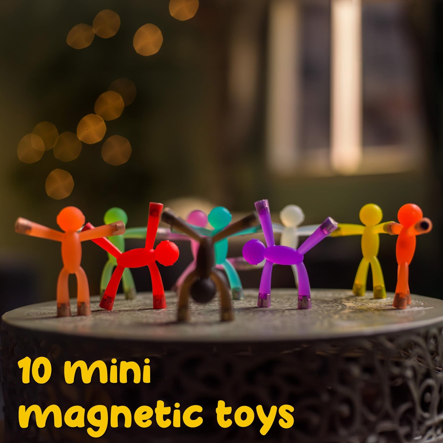 Boxgear Magnet Men – 10-Piece Magnetic Travel Toys for Kids, Fridge Magnet Toys for Kids, Quite Fidget Toys for Classroom, Fun Fidget Toys for Kids