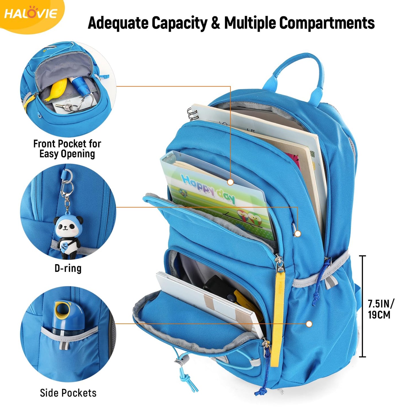 HALOVIE Kids Travel Backpack Lightweight Small Kids Daypack Preschool Kindergarten Children SchoolBag for Boys Girls