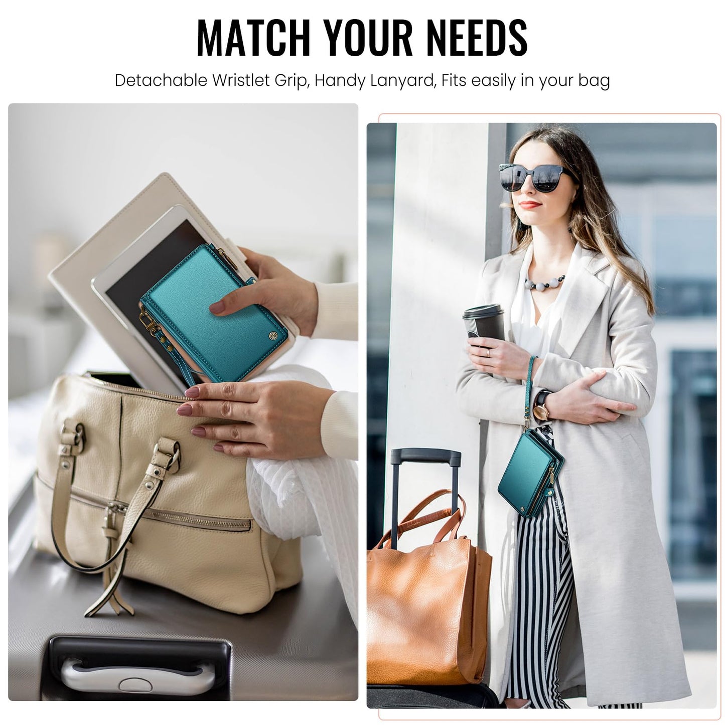 ASAPDOS Passport Holder Wallet Case Wallet for Men Women Blue