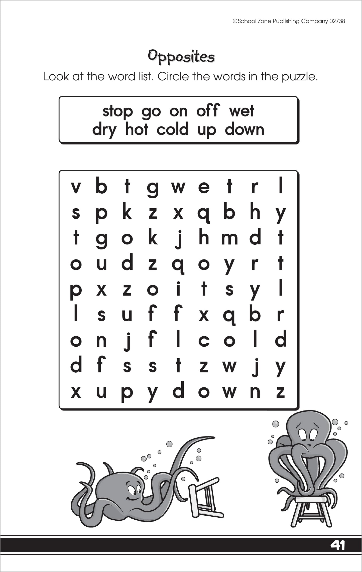 School Zone - My First Word Searches Workbook - Ages 5 to 7, Kindergarten to 1st Grade, Activity Pad, Search & Find, Word Puzzles, and More (School Zone Little Busy Book™ Series)