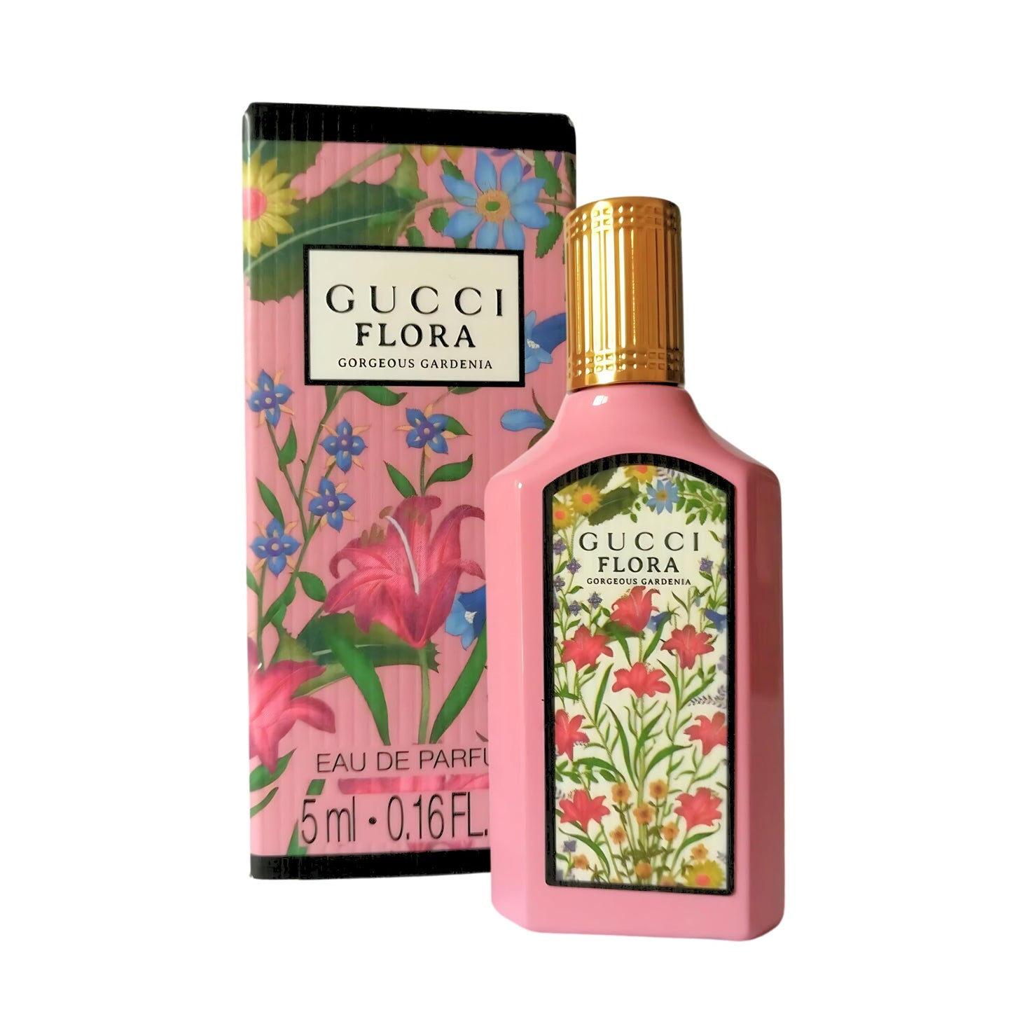 Gucci Flora Gorgeous Gardenia Perfume for Women EDP Mini Splash Top 0.16 Fl Oz