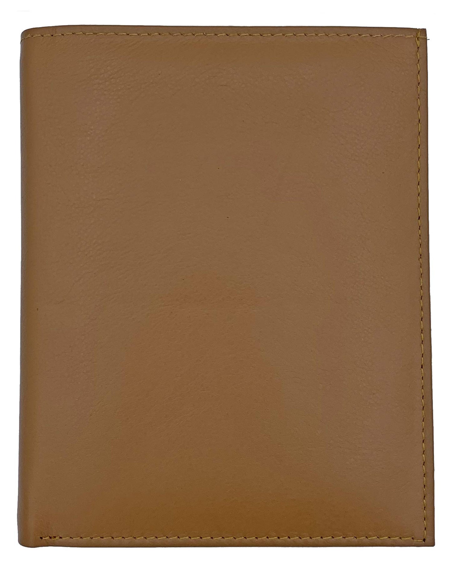 Leather RFID-Shielding Passport Holder and Wallet (Light Brown)