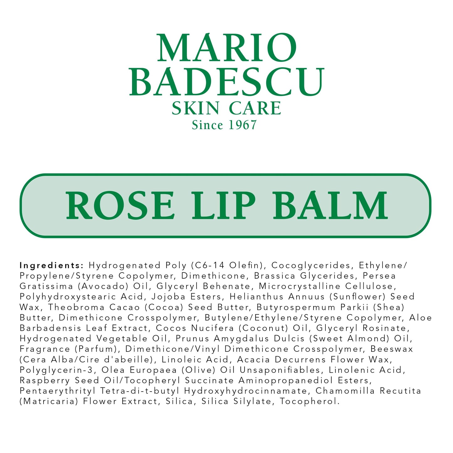 Mario Badescu Moisturizing Rose Lip Balm for Dry Cracked Lips, Infused with Coconut Oil and Shea Butter, Ultra-Nourishing Care for Soft, Smooth, and Supple Feel, 0.35 Oz