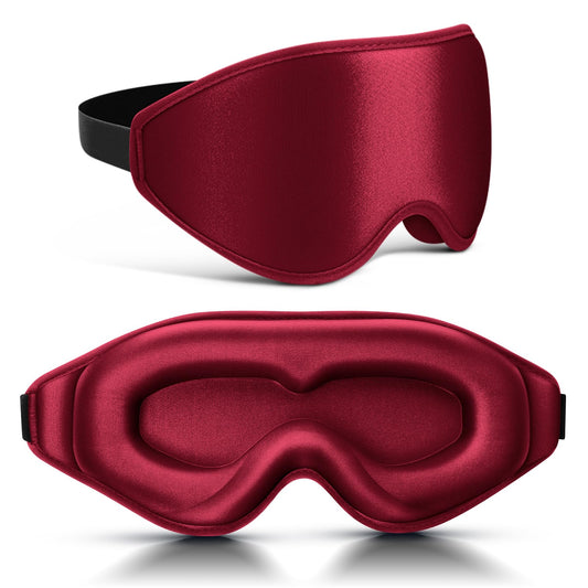 FlyCoco 3D Contoured Sleep Mask that Blocks 99% of Light (Red)