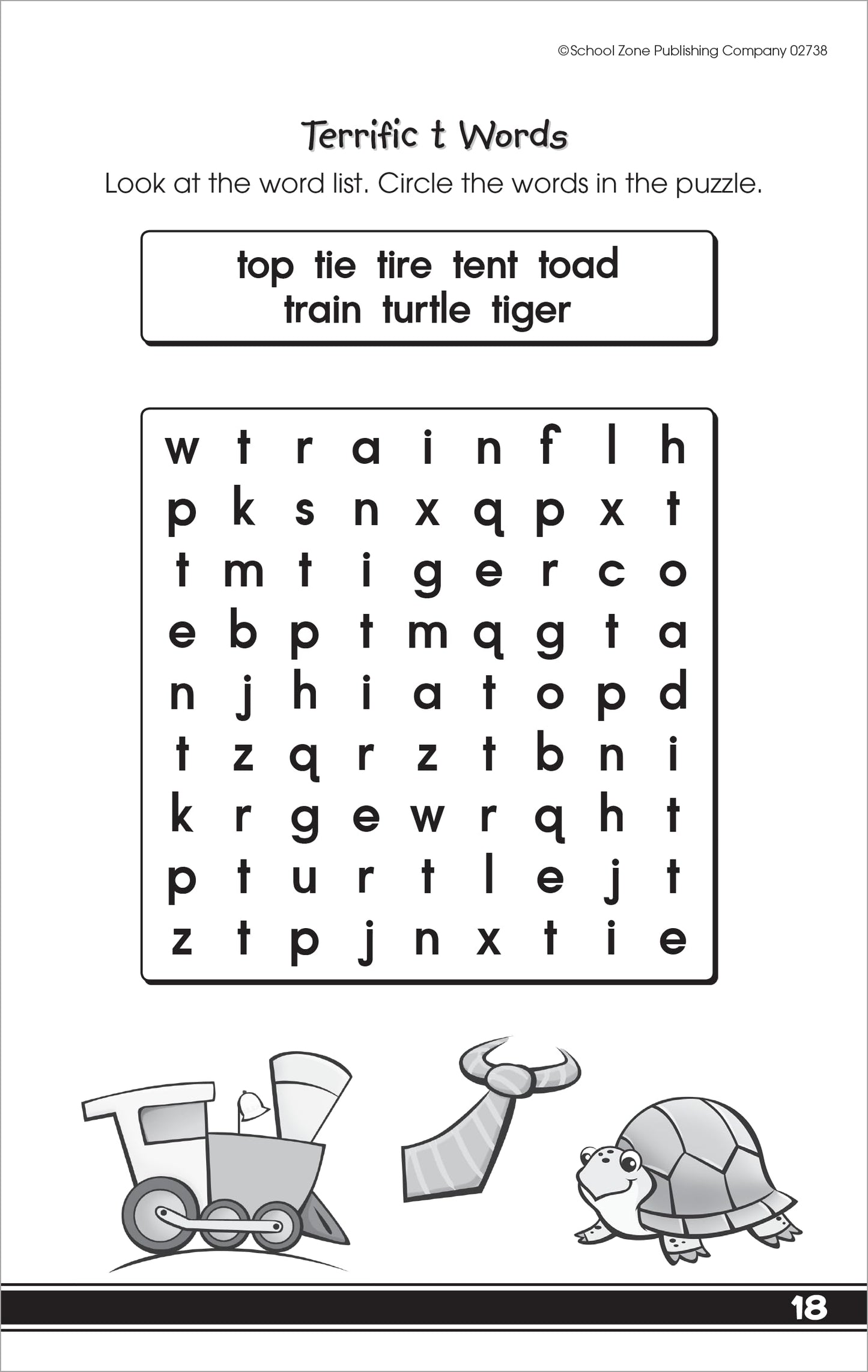 School Zone - My First Word Searches Workbook - Ages 5 to 7, Kindergarten to 1st Grade, Activity Pad, Search & Find, Word Puzzles, and More (School Zone Little Busy Book™ Series)