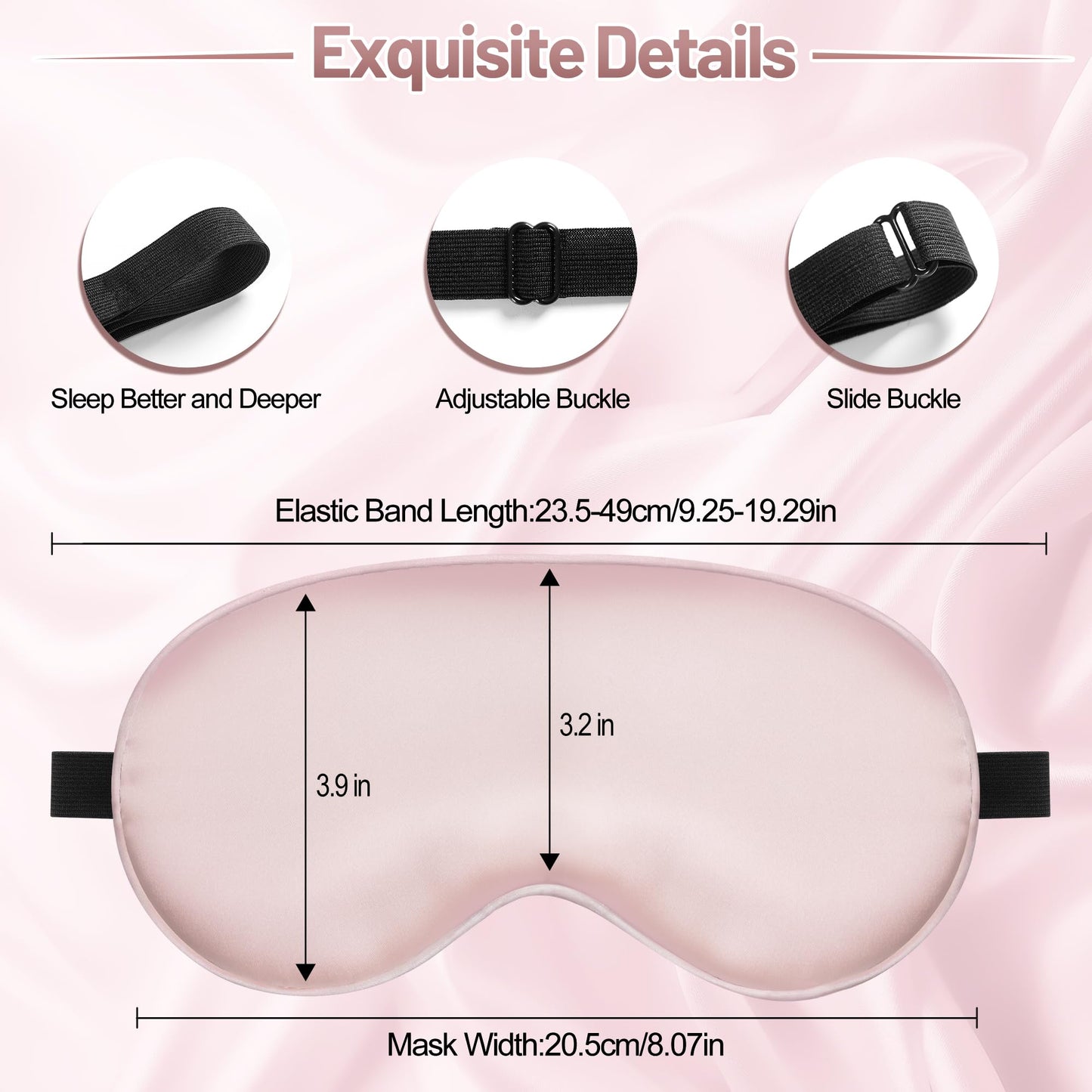 FlyCoco 3D Contoured Sleep Mask that Blocks 99% of Light (Pink)