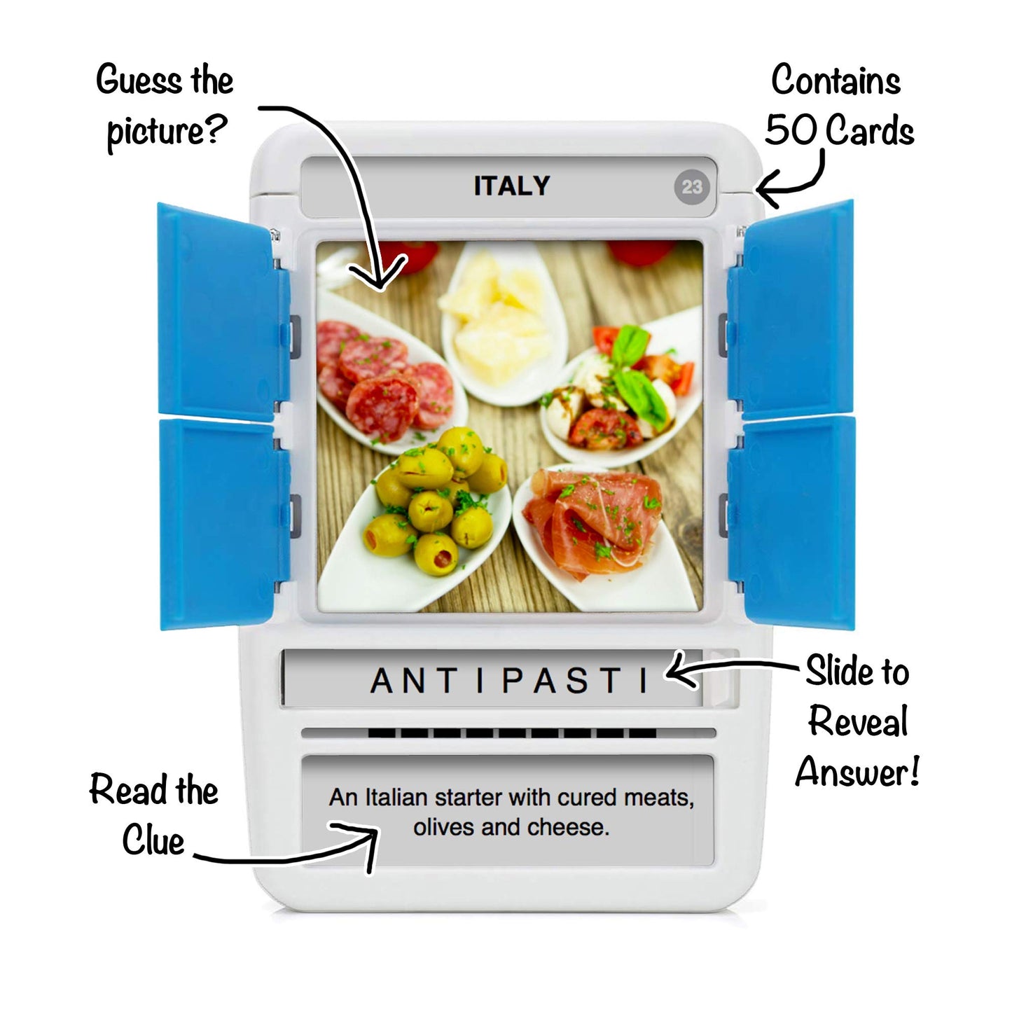 100 PICS Italy Game | Kids Games | Card Games & Fun Travel Games | Learning Resources | Card Games for Adults and Kids | Family Games | Flash Cards | Kids Travel | Ages 6+