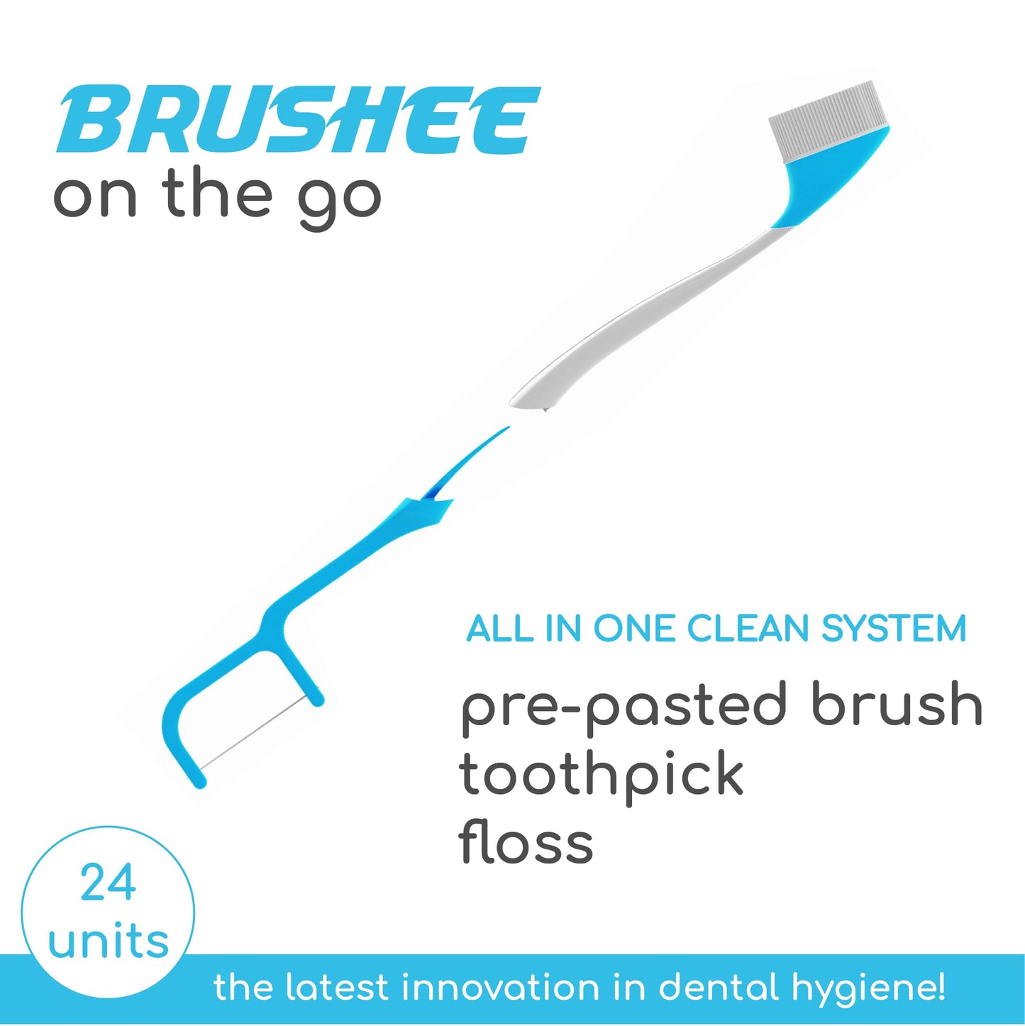 3-in-1 Individually-Wrapped Pre-Pasted Toothbrushing Tool