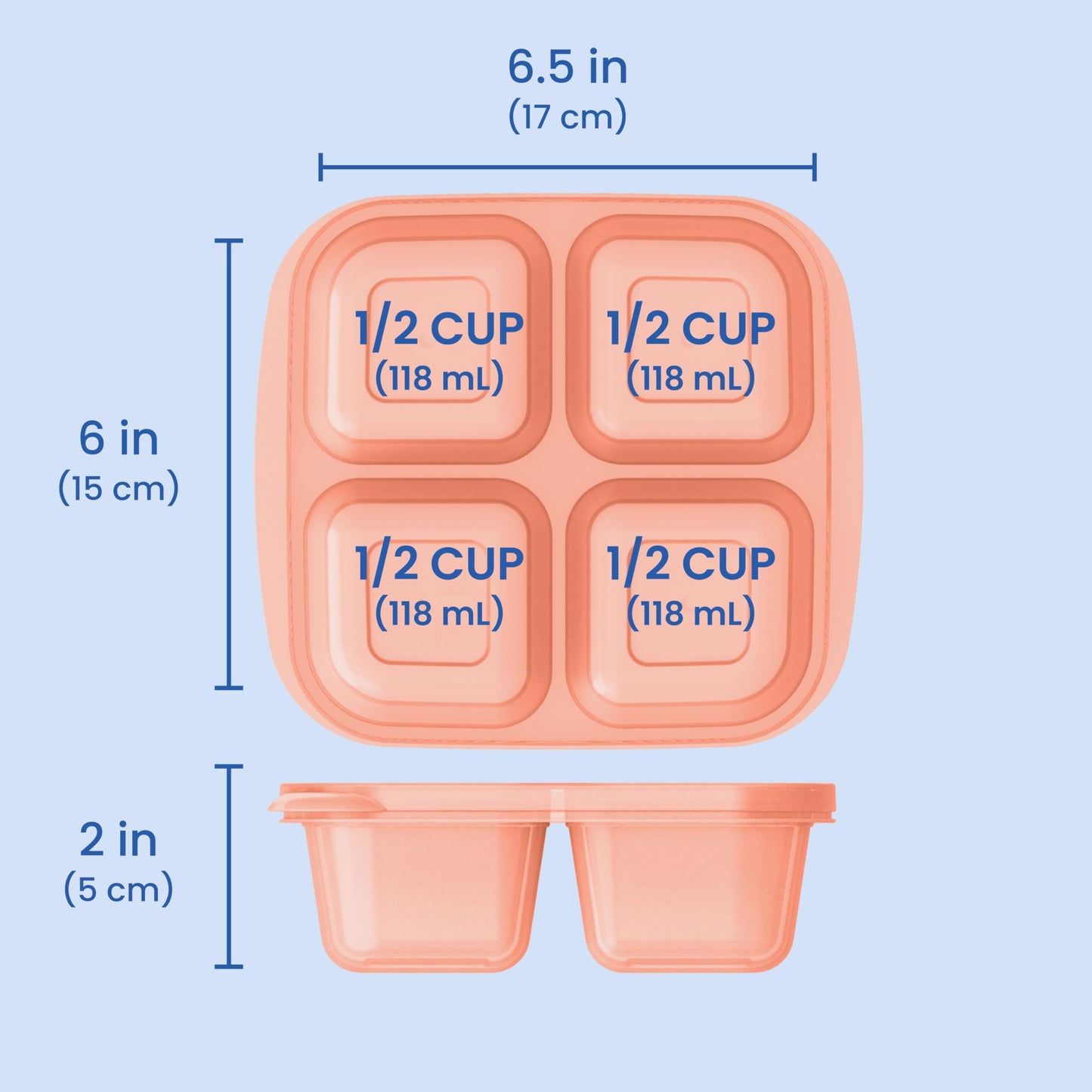 Bentgo Easyboxes 4-Compartment Snack Containers - 8-Piece Set with 4 Trays & 4 Custom-Fit Lids to Seal in Freshness - Reusable Food Storage & Meal Prep Bento BPA-Free Containers (Pastels)