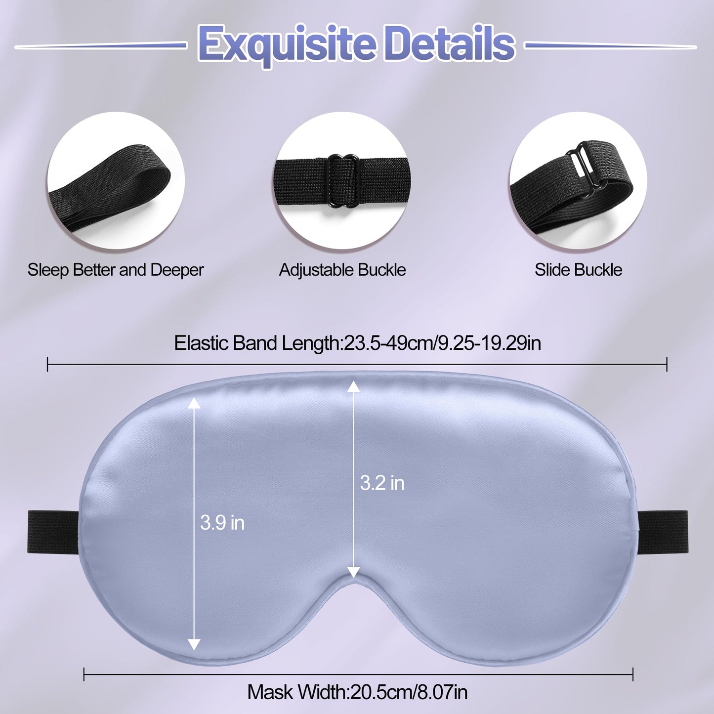 FlyCoco 3D Contoured Sleep Mask that Blocks 99% of Light (Light Blue)