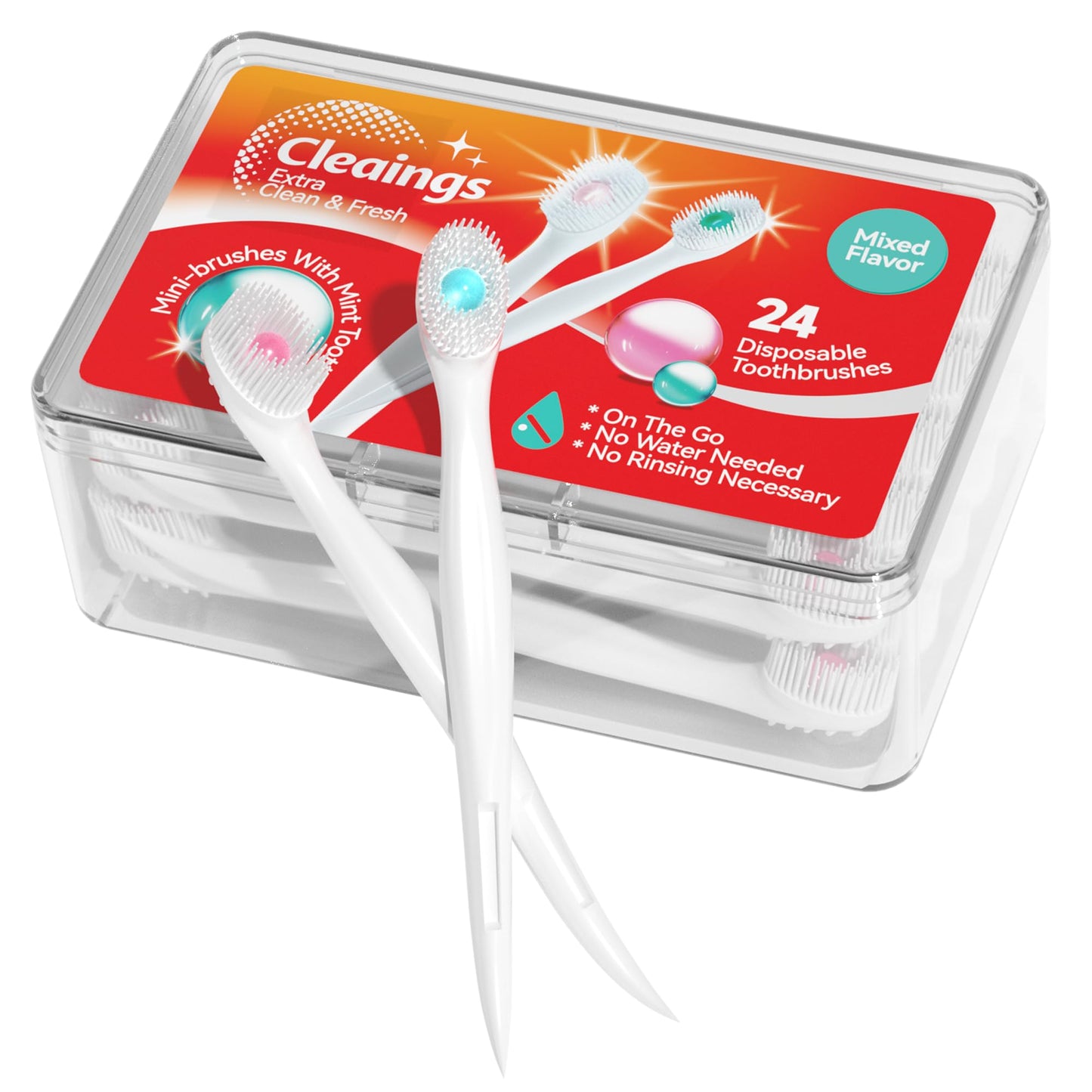 Mini Mint-Flavored Disposable Toothbrushes with Toothpaste