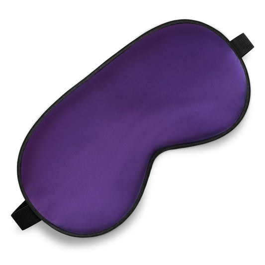 Sleep Mask, Silk Eye Mask for Sleeping with Adjustable Strap, Blindfold Eyeshade for Men & Women, Comfortable & Soft Eye Cover Eyeshade for Night Sleep (Dark Purple)