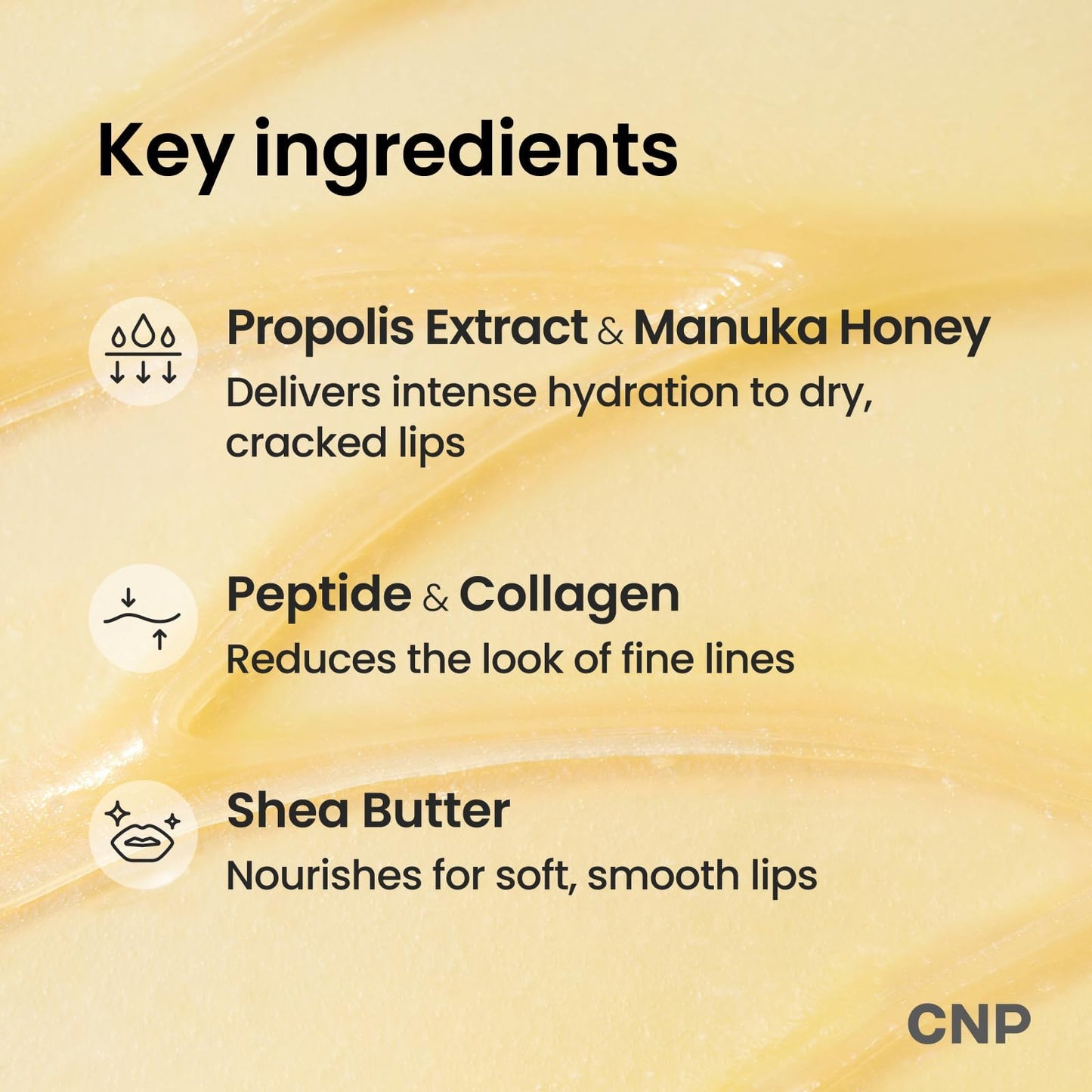 CNP Honey Lip Butter - Propolis Lipcerin™ Original, Hydrating Overnight Manuka Lip Balm & Mask, 12hrs Long-lasting Moisture, Gifts for Women, Korean Skin Care, 0.5 fl.oz.